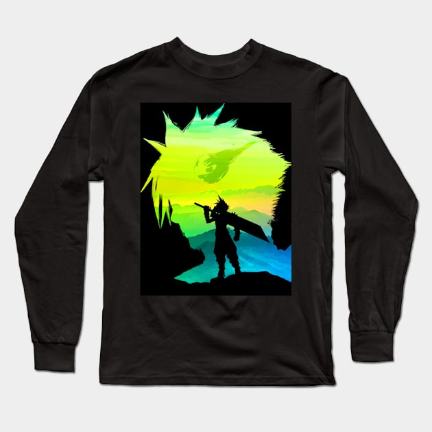 Cloud strife shadow Long Sleeve T-Shirt by billycustom